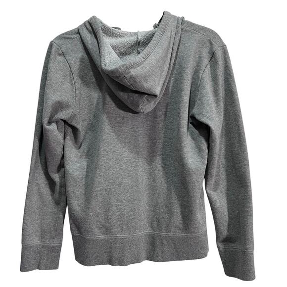 Life Is Good Zip Up Hoodie Gray Pink Relaxed Fit Womans XS Heart Design Sweater - Picture 5 of 6